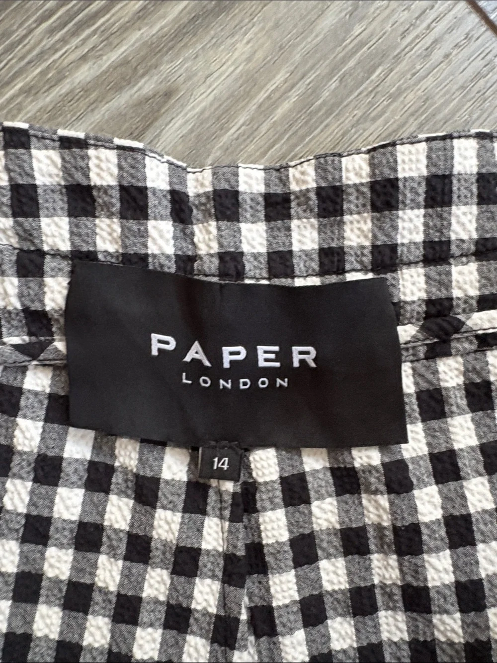 Gingham Tie-Front  Shorts in Black and White